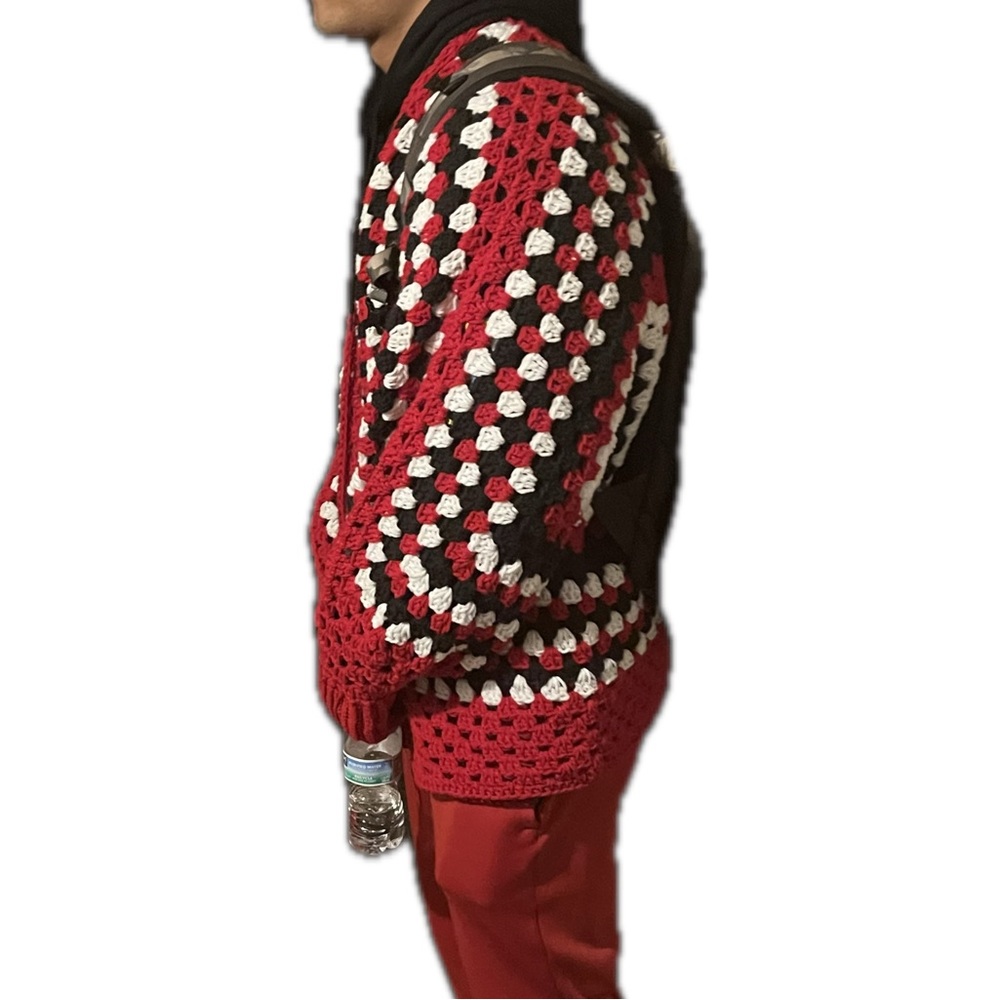 Host Pick Cardigan Crochet Hexagon Granny Unisex Oversized fit OS fits most - Picture 5 of 8